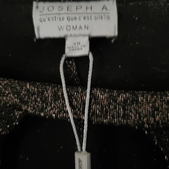 Dressy Plus Size Blouse. Black With Bronze Shimmer In It - Picture 8 of 8